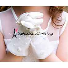 Lace Brauthandschuhe für kleine Mädchen Nette Blumenmädchen Handschuhe Handgemachte Hochzeit Handschuhe für Kinder